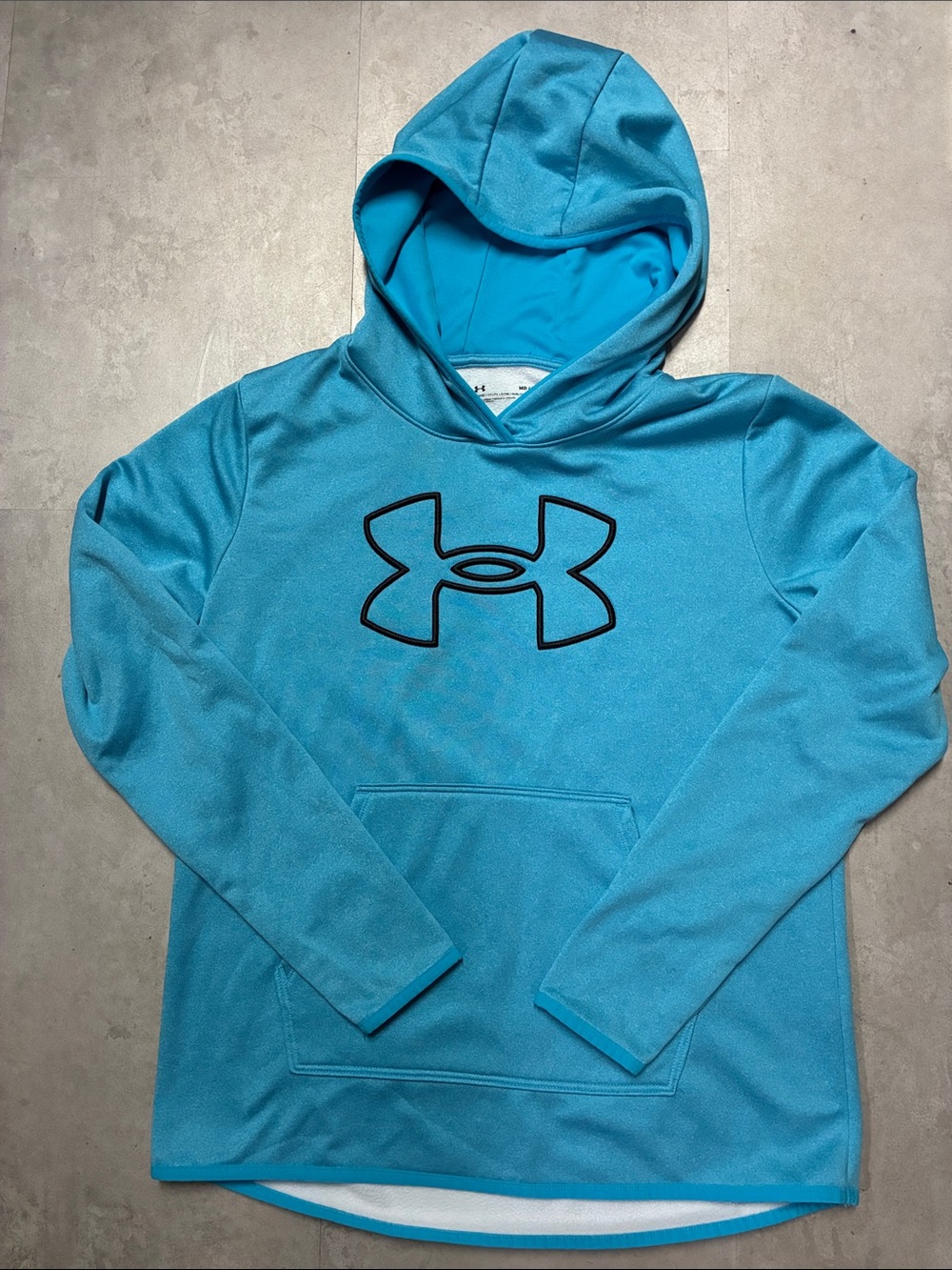 Under Armour Turquoise Pullover Hoodie with Black Logo
